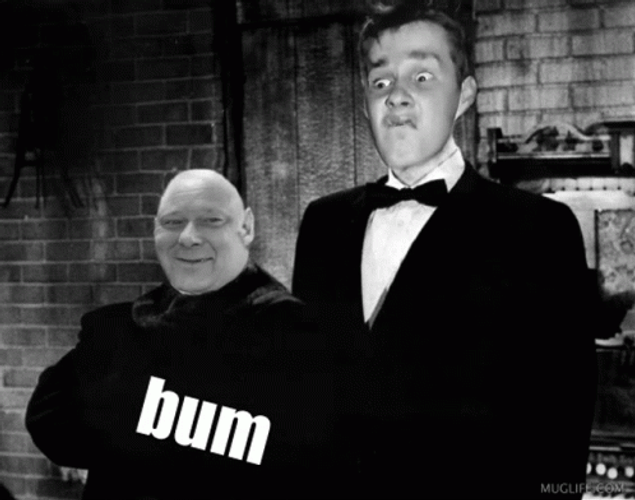 Addams Family Uncle Fester Lurch Bum GIF
