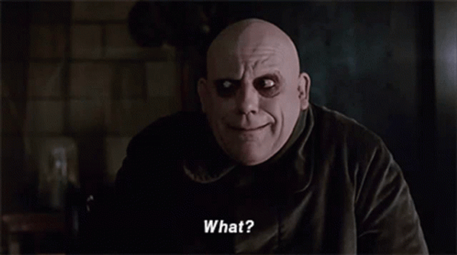 Addams Family Uncle Fester What Scared Eyes GIF