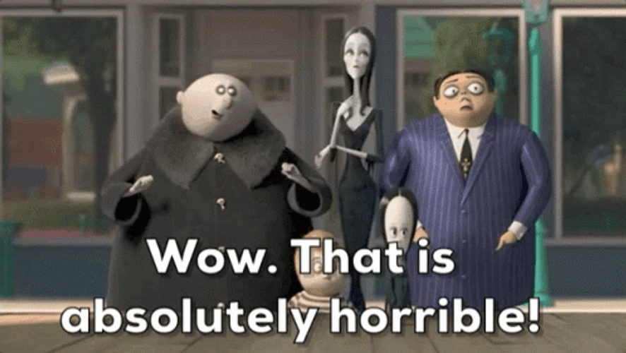 Addams Family Uncle Fester Wow Absolutely Horrible GIF