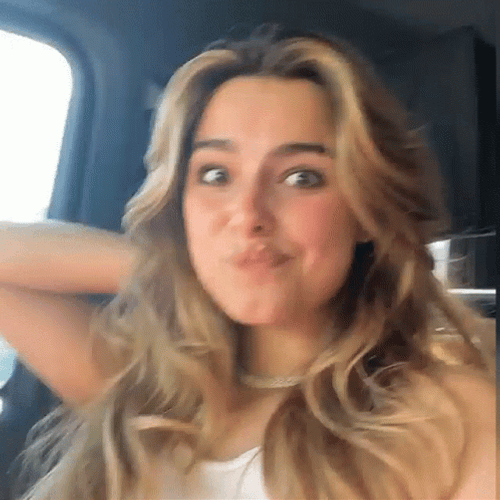 Addison Rae Hair Touching GIF