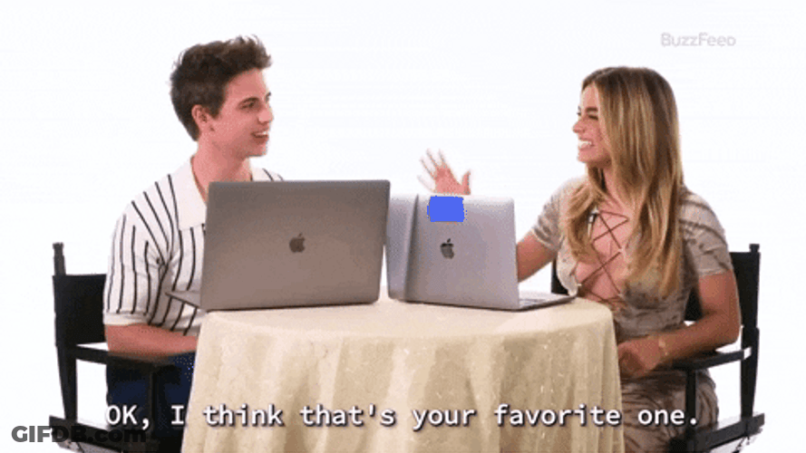 Addison Rae Laughing With Tanner Buchanan GIF