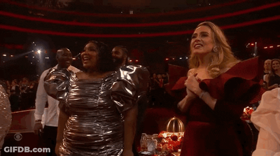 Adele And Lizzo Felt Happy For The Winner GIF