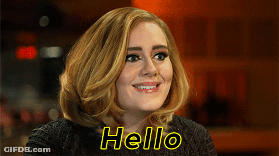 Adele Being Interviewed Saying Hello GIF