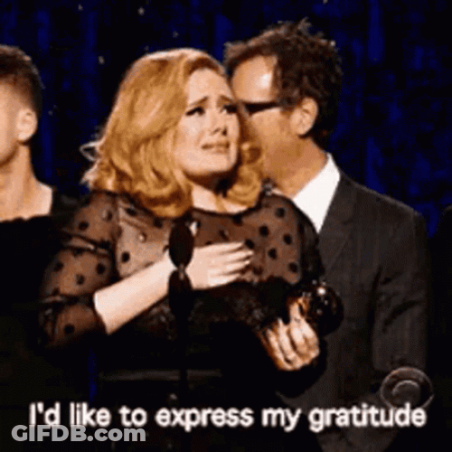 Adele Crying For Gratitude GIF