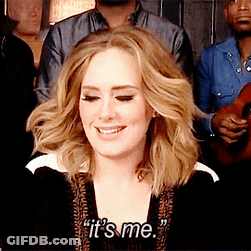 Adele Hello It's Me While Singing GIF