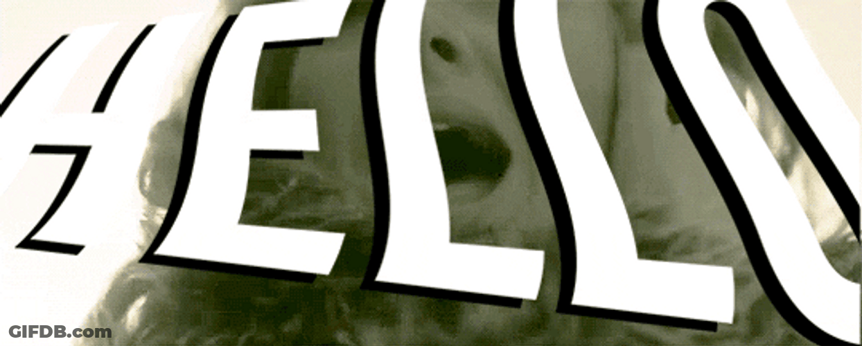 Adele Hello Word Capital Letters GIF