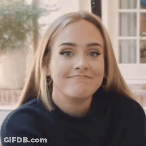 Adele Intentionally Crossed Her Eyes GIF