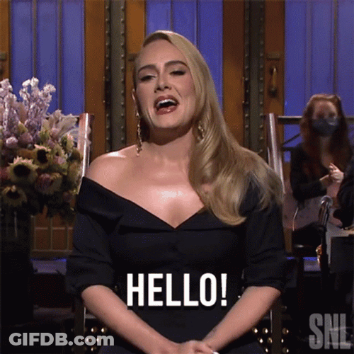 Adele Introduction Saying Hello It's Me GIF