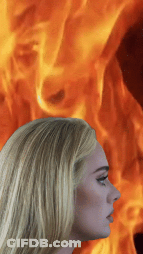 Adele Is Literally On Fire GIF