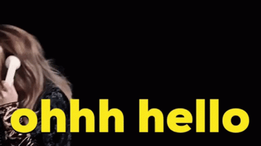 Adele On Telephone Saying Oh Hello GIF