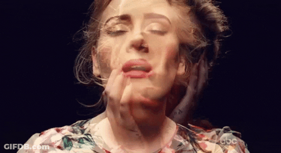 Adele Slow Facial Movement Transition GIF