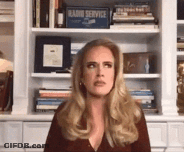 Adele Squints Her Eyes Then Nods GIF