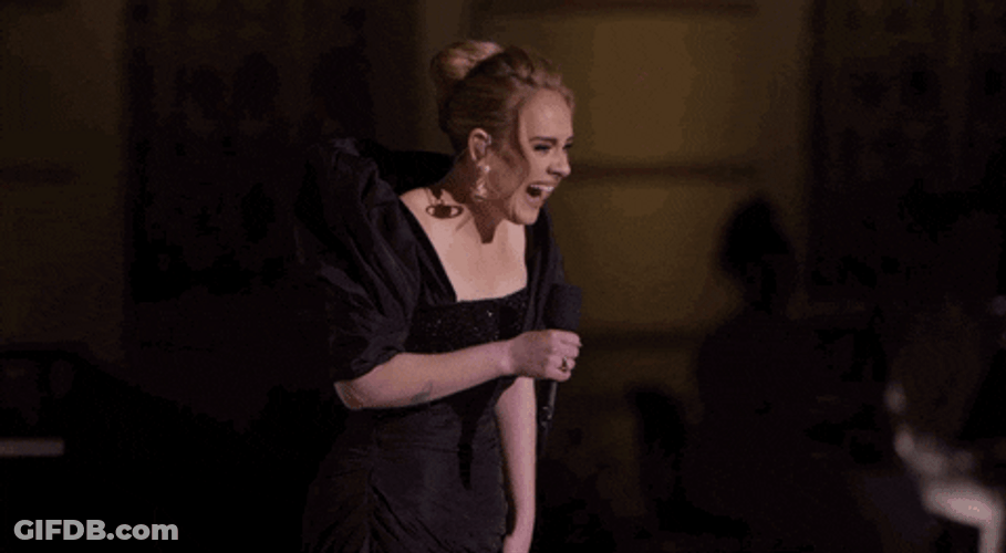 Adele Surprised The Couple In Her Audience GIF