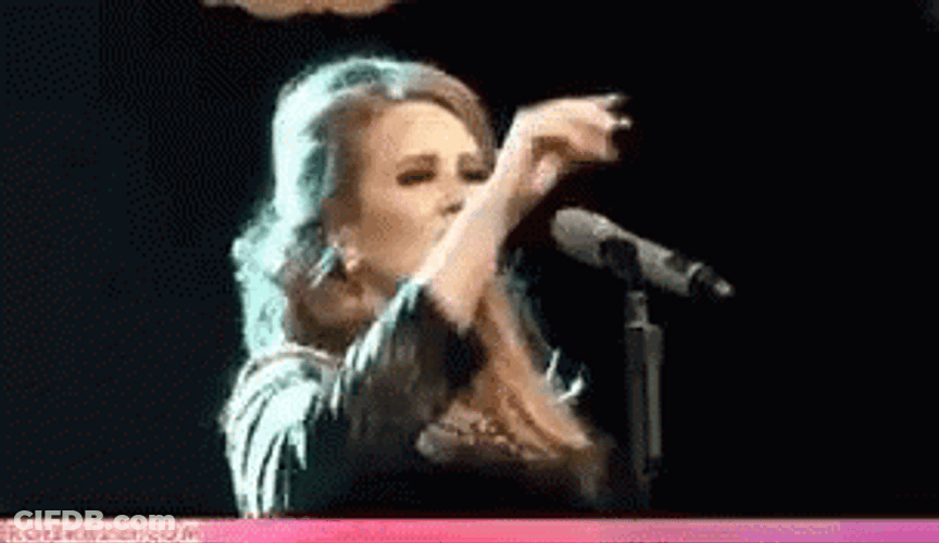 Adelle Singing Finger Snap Rhythmically GIF