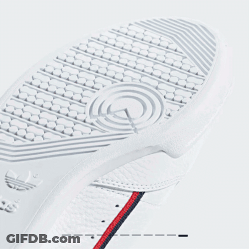 Adidas Continenta White Shoes Animation GIF