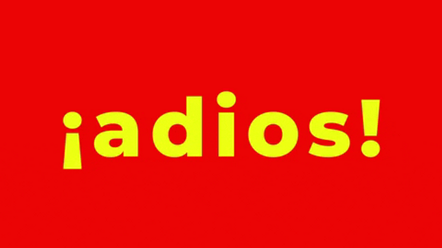 Adios Spinning Spanish Text GIF