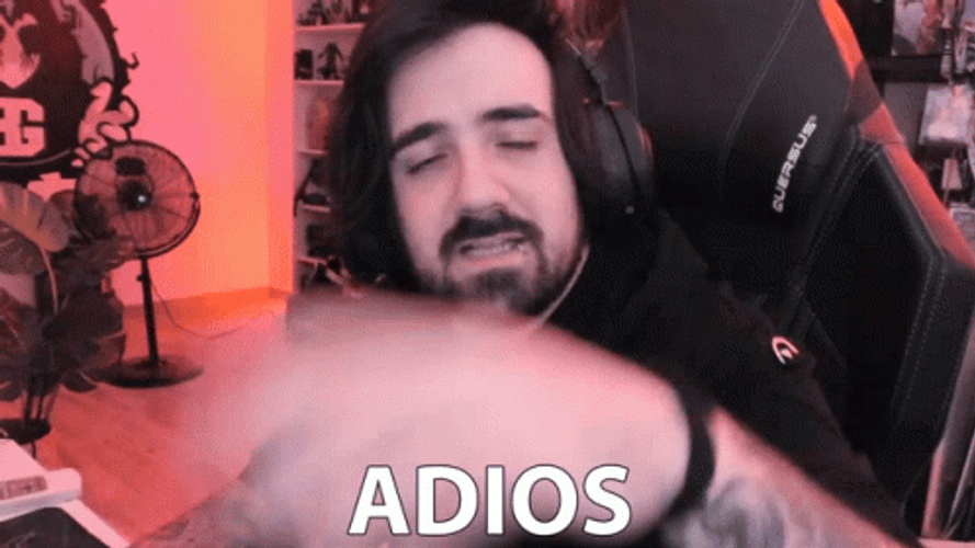 Adios Wave Gamer Tattoo GIF
