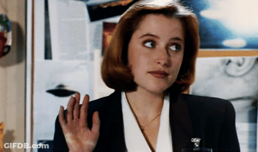 Adios Waving Gillian Anderson X-Files GIF