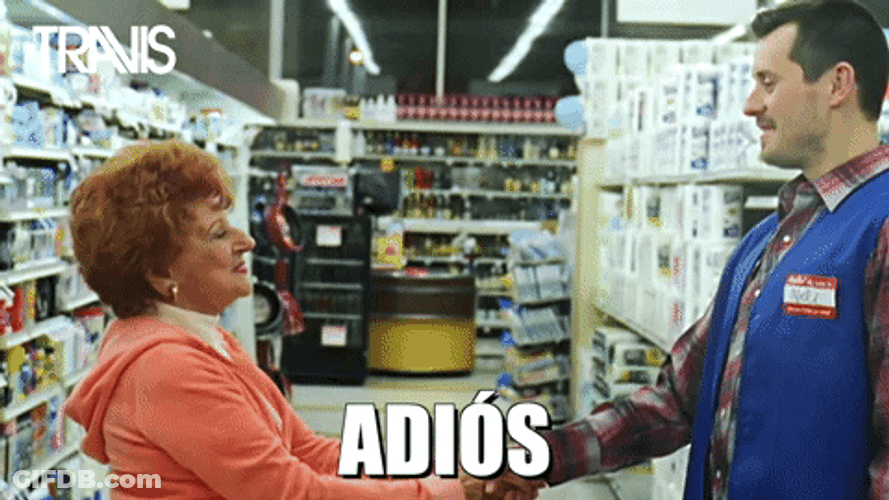 Adios Waving Grocery Neil Primrose GIF