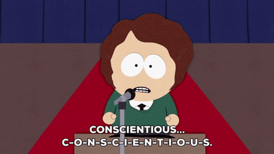 Adjective Conscientious Spelling Bee GIF