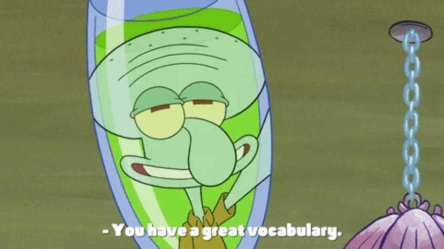 Adjective Great Vocabulary Squidward GIF