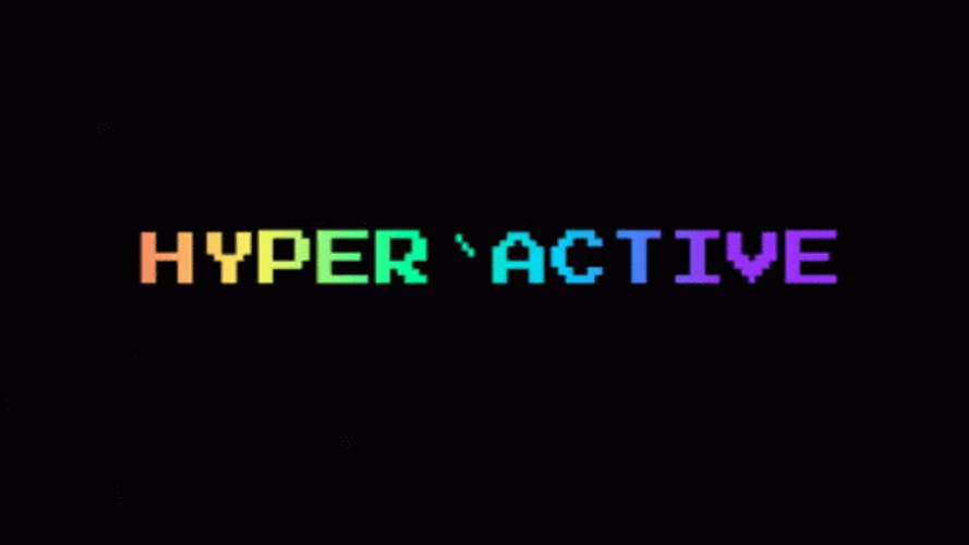 Adjective Hyperactive Rainbow Text GIF
