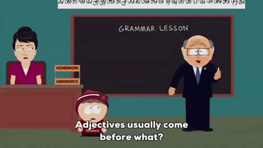 Adjectives Come Before What GIF