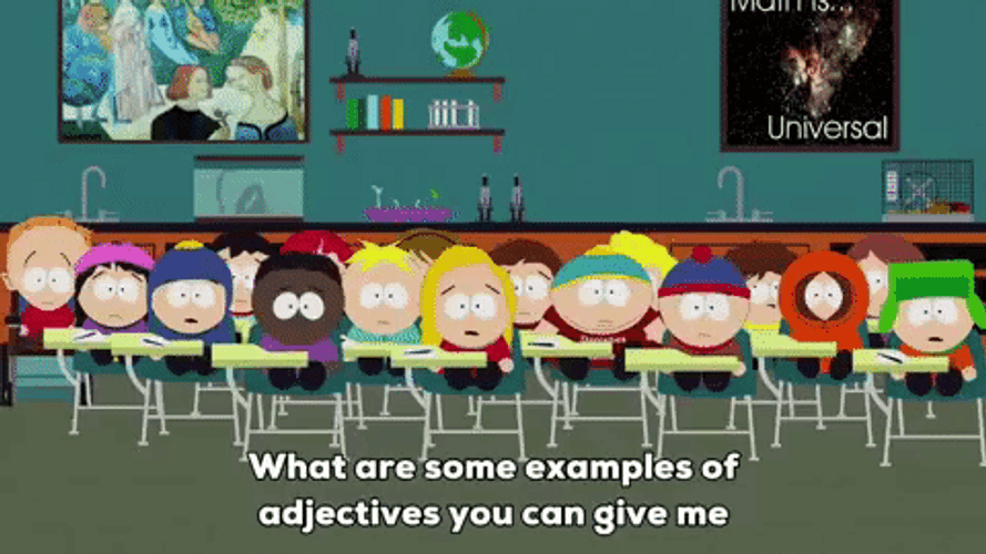 Adjectives South Park Kids GIF