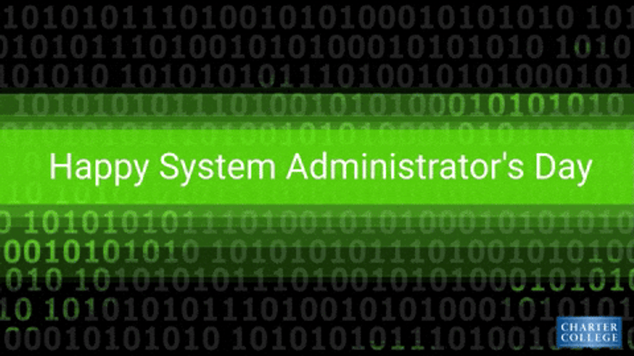 Administrative Professionals Day With Binary Background GIF
