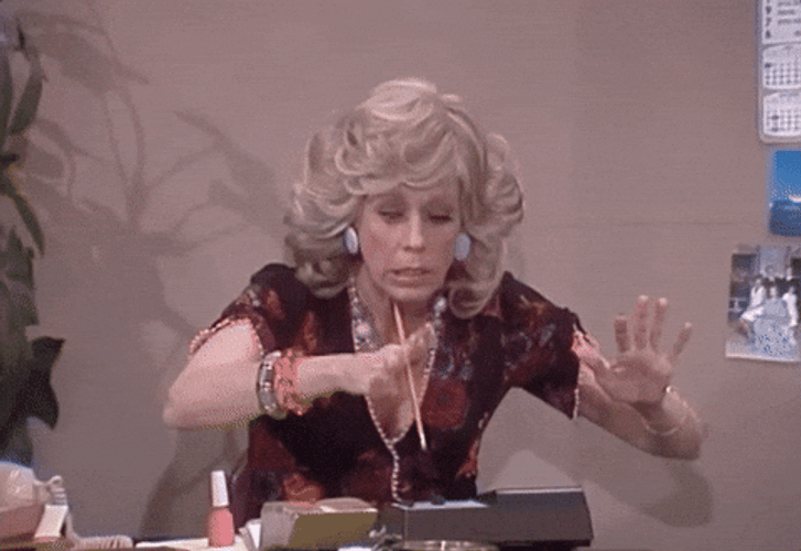 Administrative Professionals Day Woman Trying To Press With Pencil GIF