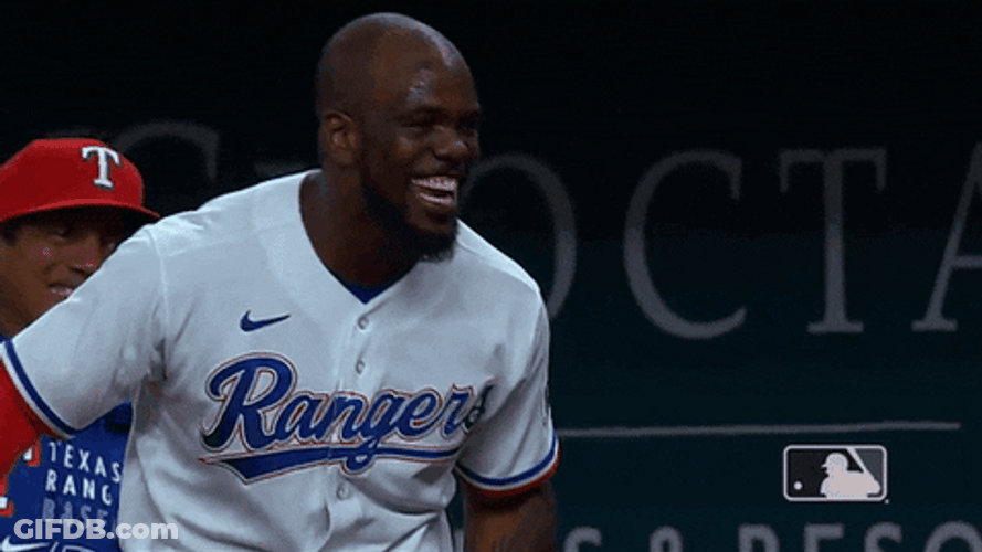 Adolis Garcia And Andy Ibanez Bro Hug GIF