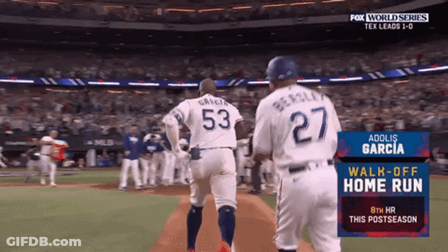 Adolis Garcia Getting Wet GIF