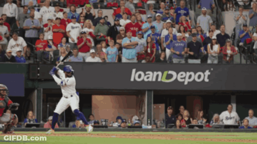 Adolis Garcia Hitting A Home Run GIF