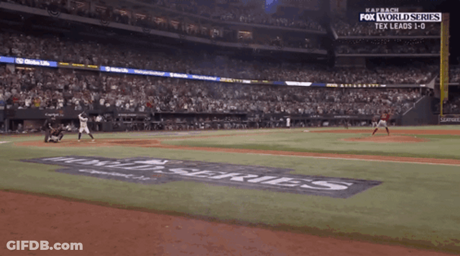 Adolis Garcia Home Run Featuring Cheering Teammates GIF