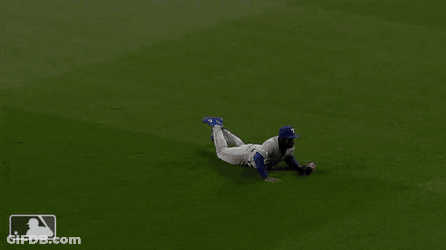 Adolis Garcia Standing Up GIF