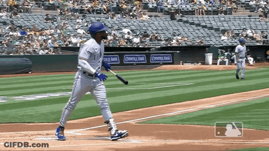 Adolis Garcia Throwing A Baseball Bat GIF