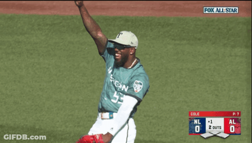 Adolis Garcia Walking Backwards GIF