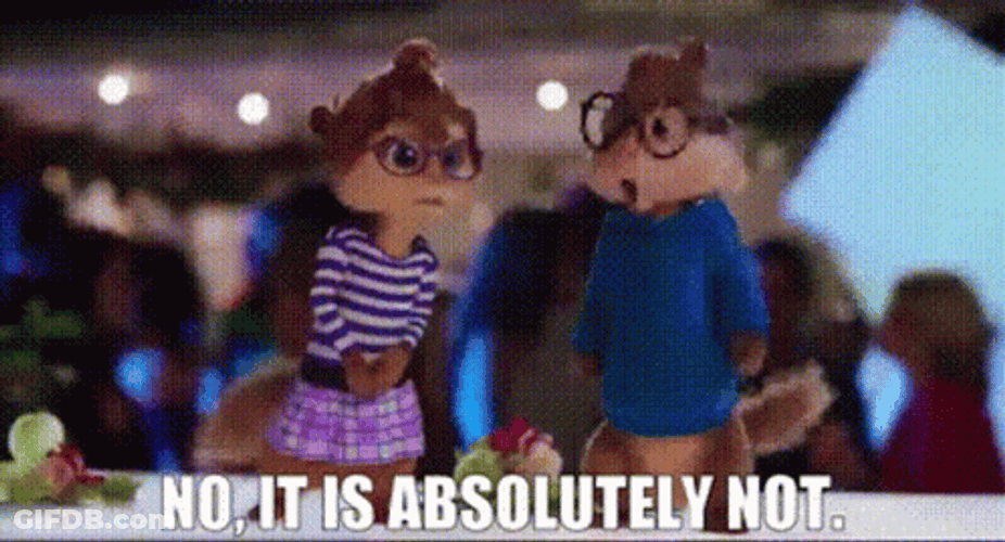 Adorable Alvin Chipmunks Absolutely Not GIF
