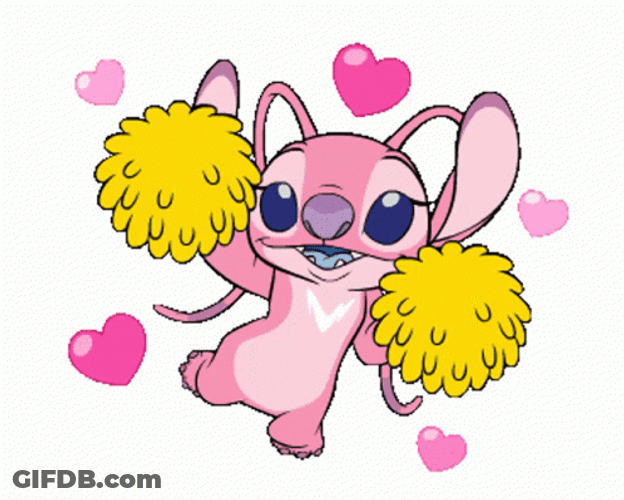 Adorable Angel Heart Cheer Dance GIF