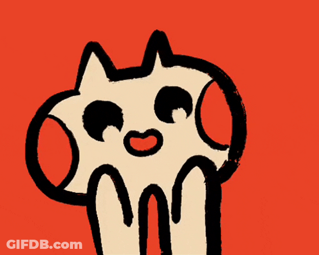 Adorable Animated Cat Sticker GIF