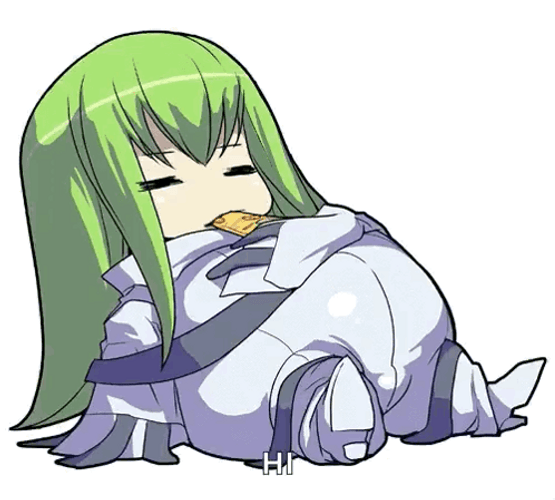 Adorable Anime Fat Cc Eating Pizza Hi GIF