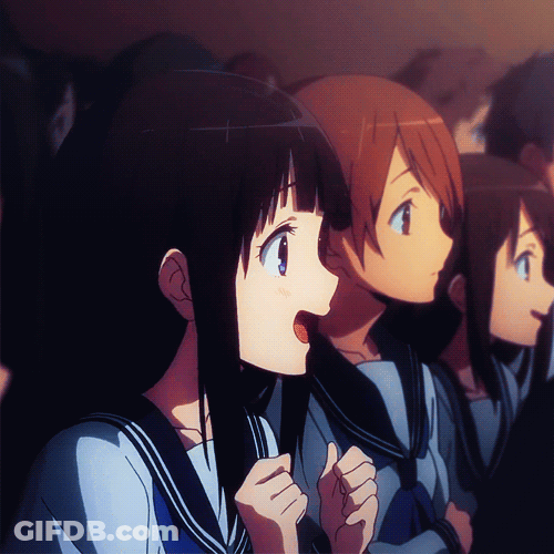 Adorable Anime Girl Excitedly Cheering GIF