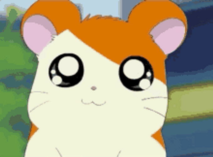 Adorable Anime Hamtaro Cute Blink GIF