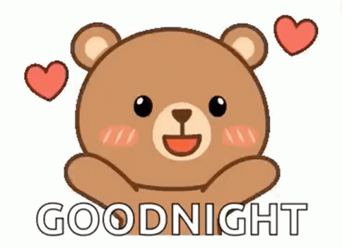 Adorable Bear Blow A Kiss Dobranoc GIF