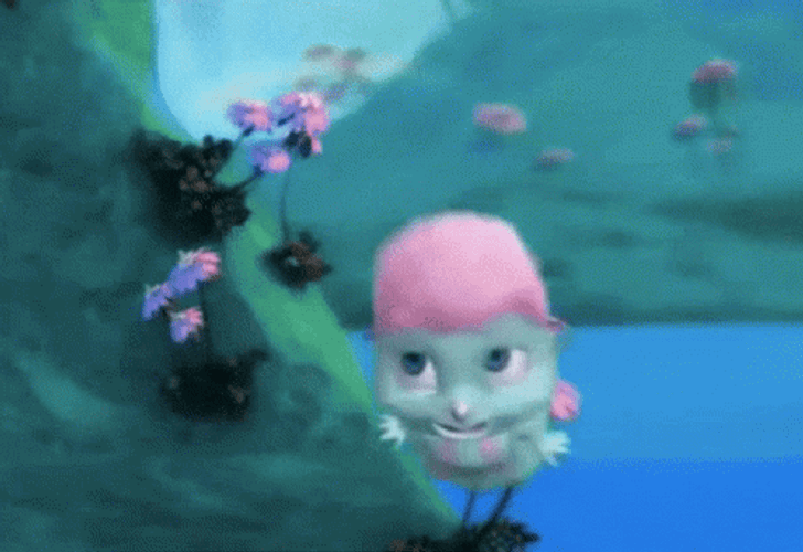 Adorable Bibble Floating Midair GIF