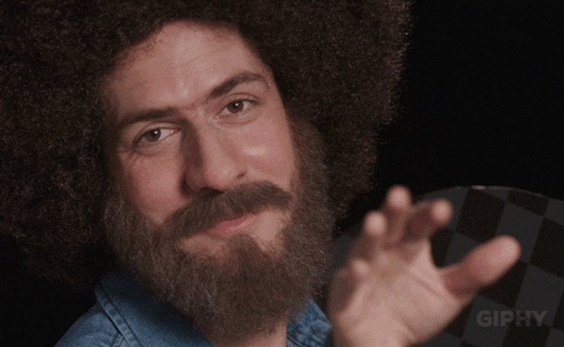 Adorable Bob Ross Waving GIF