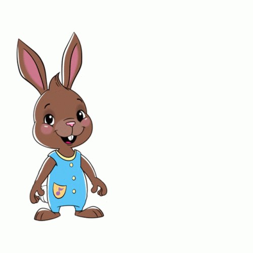 Adorable Brown Bunny Hopping GIF