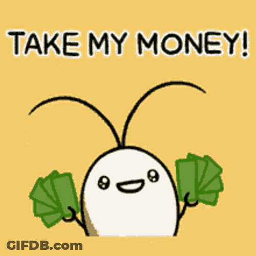 Adorable Cartoon Take My Money GIF