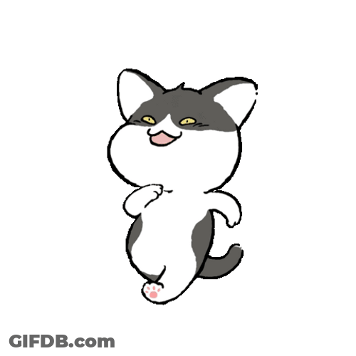 Adorable Cat Happy Power Walking GIF