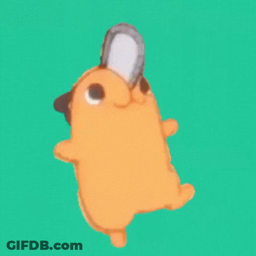 Adorable Chainsaw Man Pochita Dancing GIF